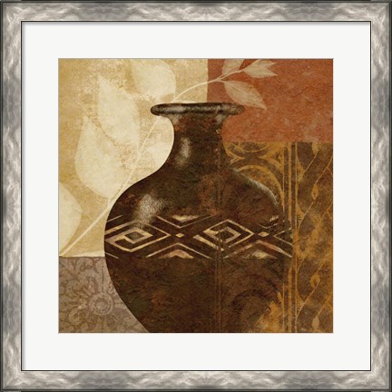 Framed Ethnic Vase III Print