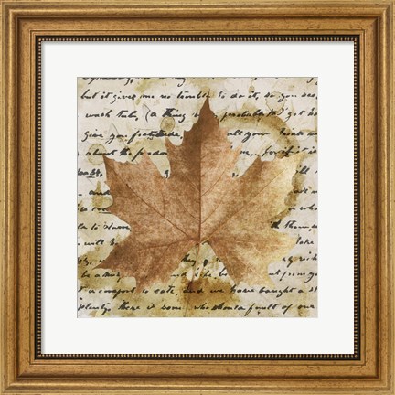 Framed Earth Leaf I Print