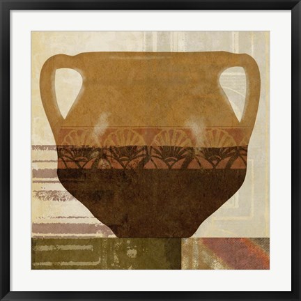 Framed Ethnic Pot II Print