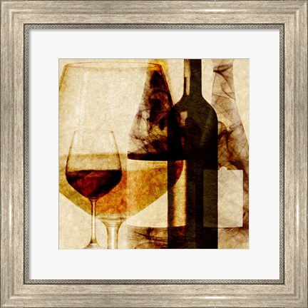 Framed Smokey Wine I Print