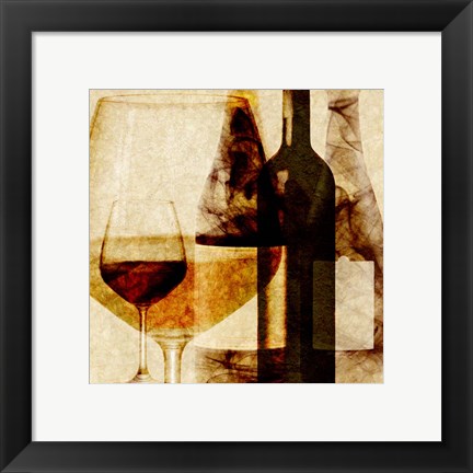 Framed Smokey Wine I Print