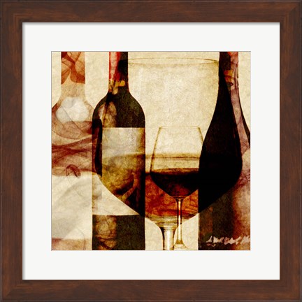 Framed Smokey Wine II Print