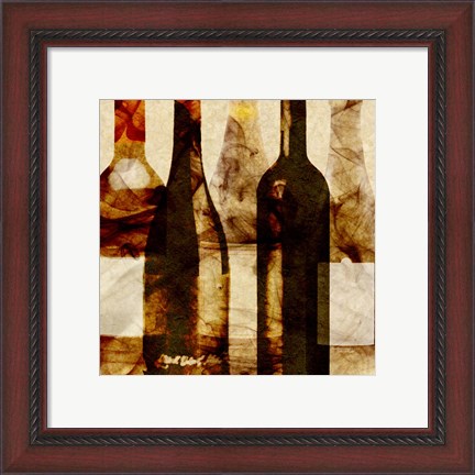 Framed Smokey Wine III Print