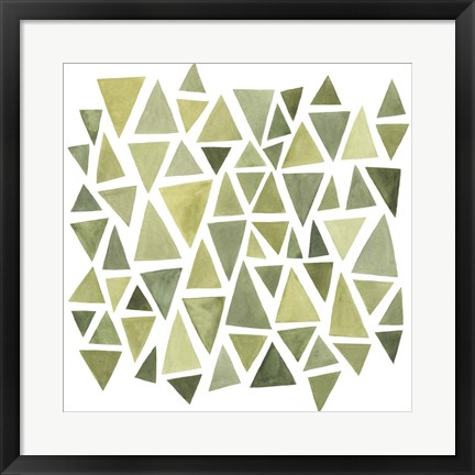Framed Celadon Geometry II Print