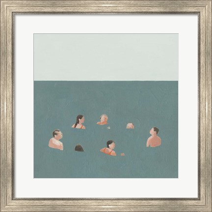 Framed Swimmers I Print
