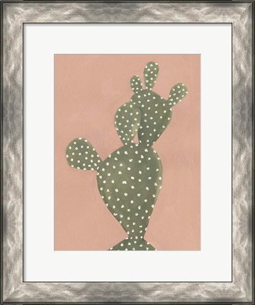 Framed Coral Cacti II Print