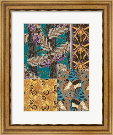 Framed Decorative Butterflies I Print