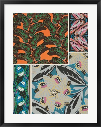 Framed Decorative Butterflies II Print