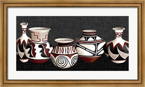 Framed Mexican Pottery Print