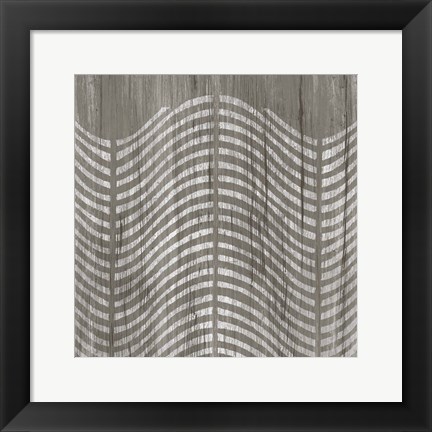 Framed Weathered Wood Patterns X Print