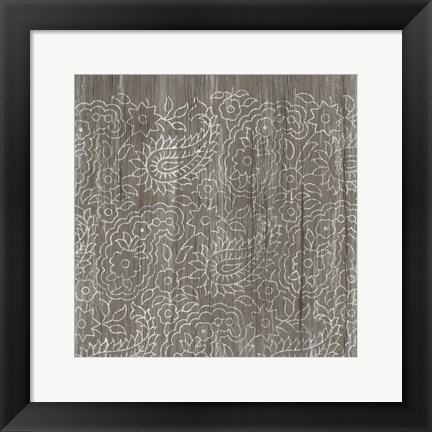 Framed Weathered Wood Patterns XI Print