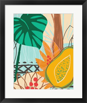 Framed Graphic Jungle I Print