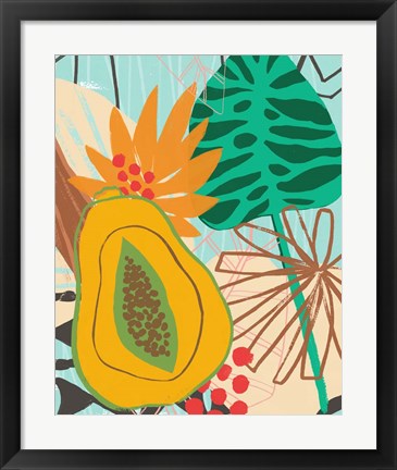 Framed Graphic Jungle II Print