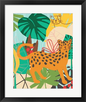 Framed Graphic Jungle IV Print