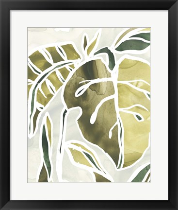 Framed Batik Leaves II Print