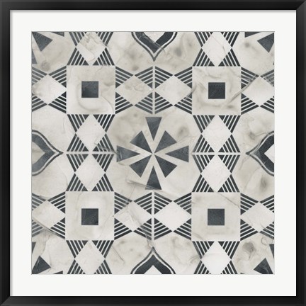 Framed Neutral Tile Collection V Print