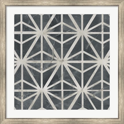 Framed Neutral Tile Collection VII Print