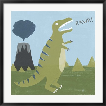 Framed Dino-mite I Print