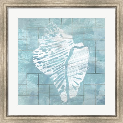 Framed Cerulean Shell III Print