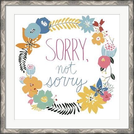 Framed Snarky Florals II Print