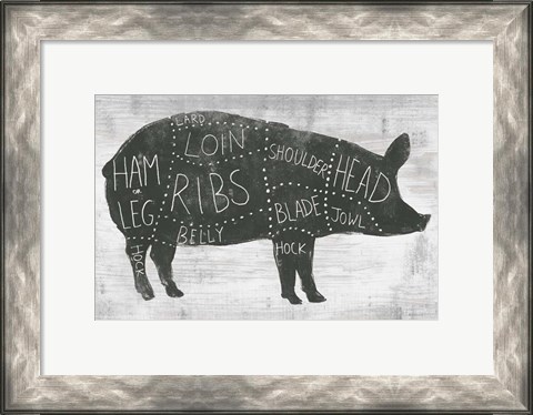 Framed Farmhouse Butcher I Print