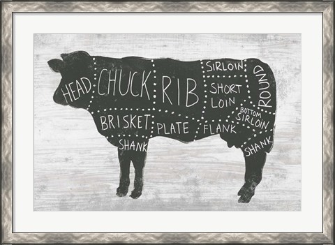 Framed Farmhouse Butcher II Print