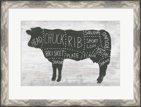 Framed Farmhouse Butcher II Print