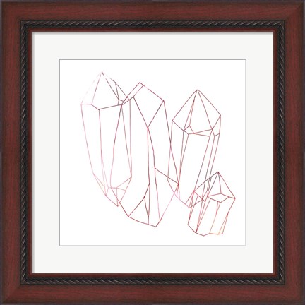 Framed Contour Crystals II Print