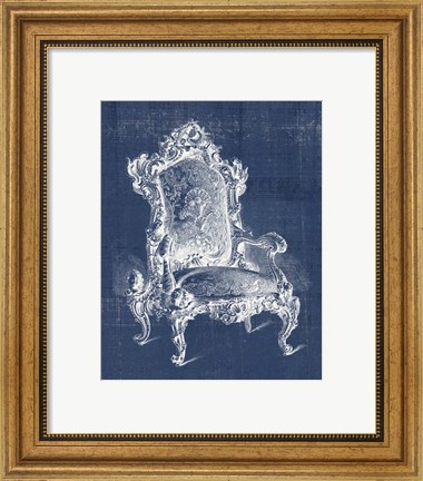 Framed Antique Chair Blueprint II Print