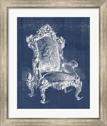 Framed Antique Chair Blueprint II Print