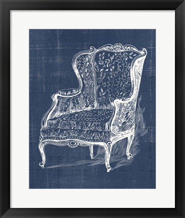 Framed Antique Chair Blueprint III Print