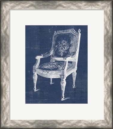 Framed Antique Chair Blueprint IV Print