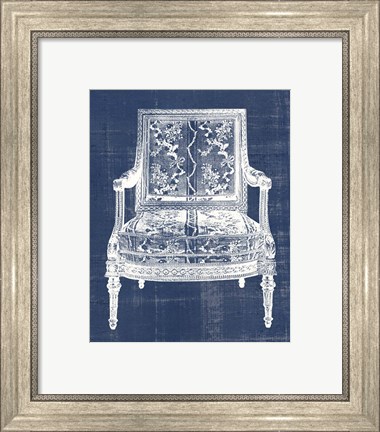 Framed Antique Chair Blueprint VI Print