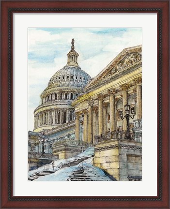 Framed US Cityscape-Washington DC Print