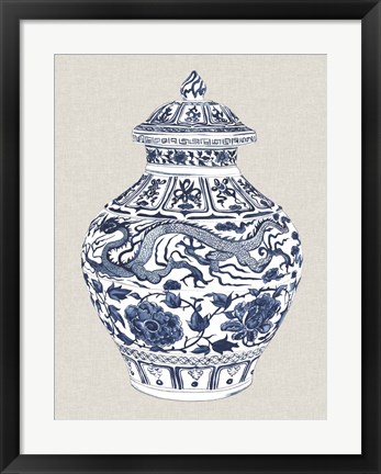 Framed Antique Chinese Vase III Print