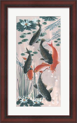 Framed Traditional Koi Pond II Print