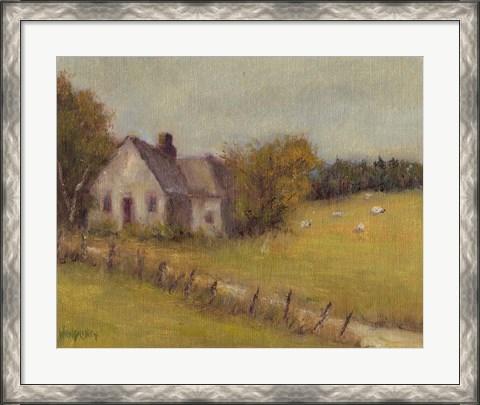 Framed Cottage Meadow II Print