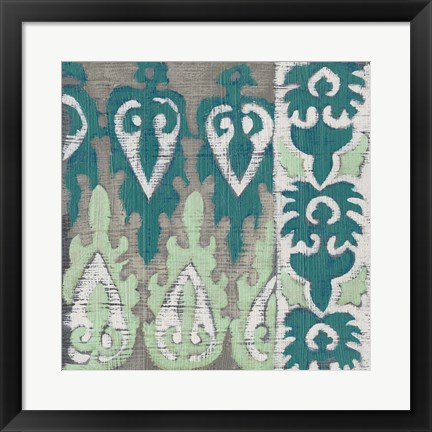 Framed Teal Tapestry II Print