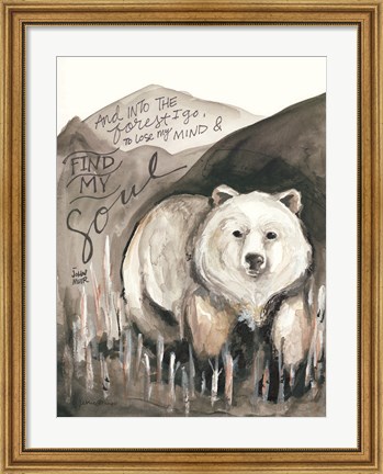 Framed Find My Soul Bear Print