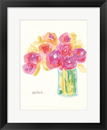 Framed Speak in Flowers Print