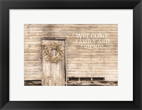 Framed Welcome Family and Friends Print