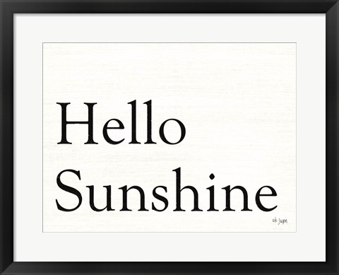 Framed Hello Sunshine Print