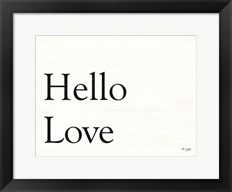 Framed Hello Love Print