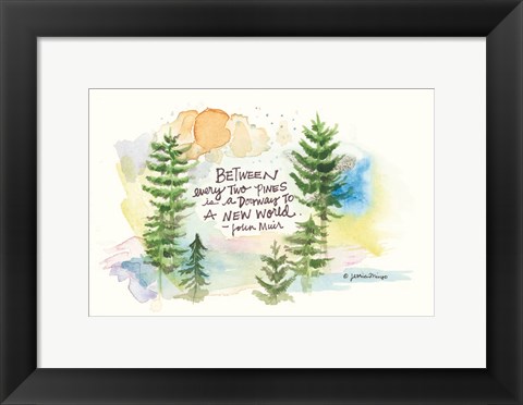 Framed Heavenly Pines Print