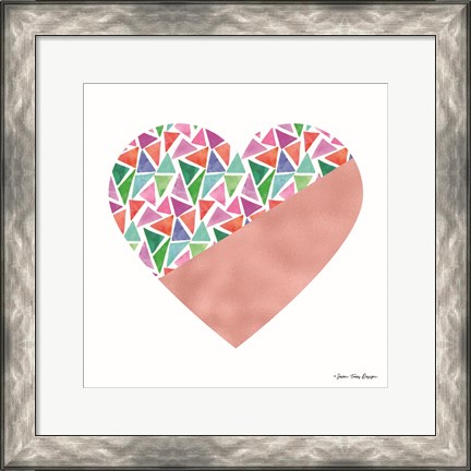 Framed Colorful Heart Print
