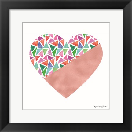 Framed Colorful Heart Print
