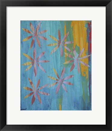Framed Stained Glass Blooms I Print