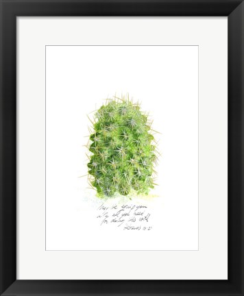 Framed Cactus Verse I Print