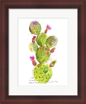 Framed Cactus Verse III Print