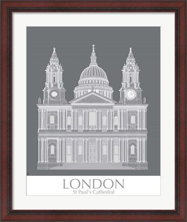 Framed London St Pauls Monochrome Print